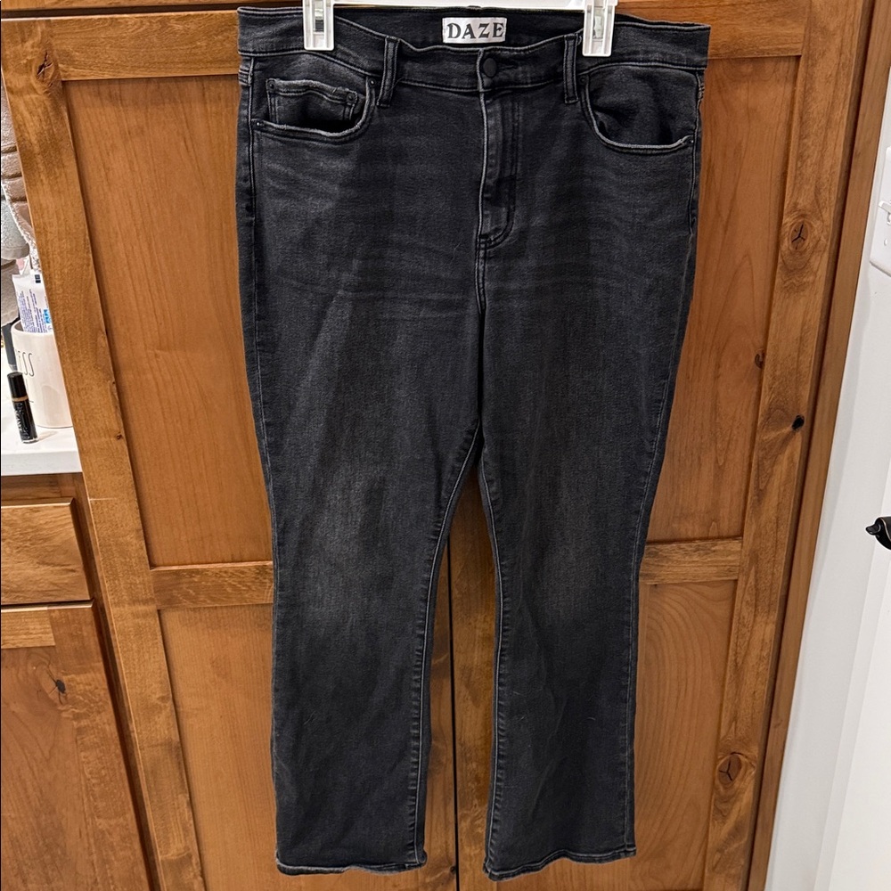 Daze Women's Charcoal Flare Jeans